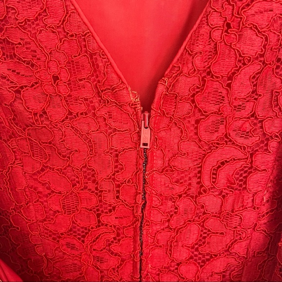 Vintage Red Lace Dress - Picture 12 of 13